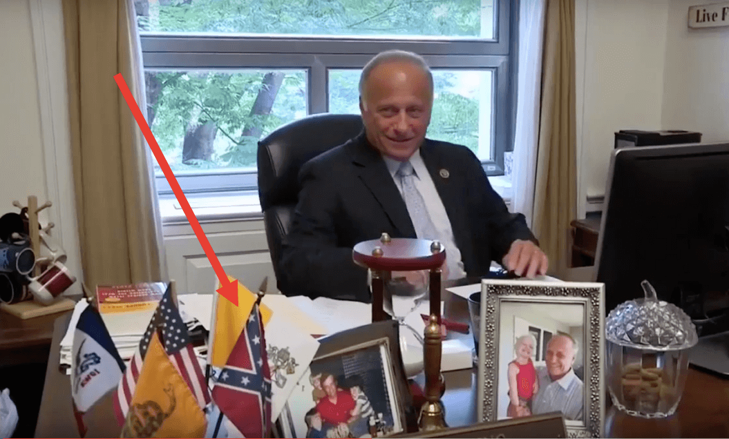 Is That… Yep, Steve King Has A Confederate Flag On His Desk Is That… Yep, Steve King Has A Confederate Flag On His Desk