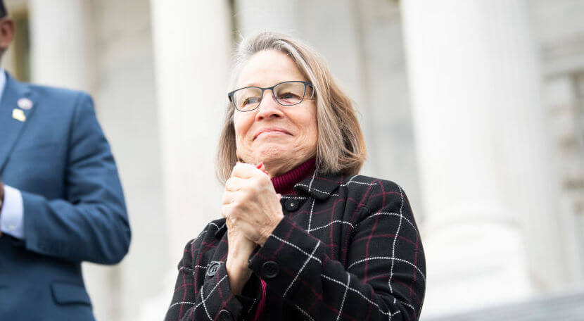 US Rep. Mariannette Miller-Meeks opposes super PACs. They're also her largest source campaign money. (Tom Williams/Getty Images)