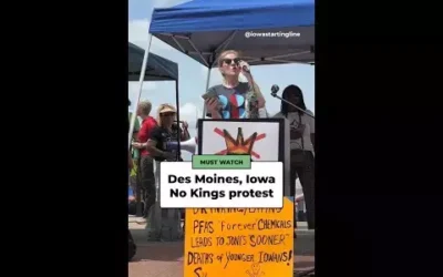WATCH: Des Moines, Iowa No Kings protest